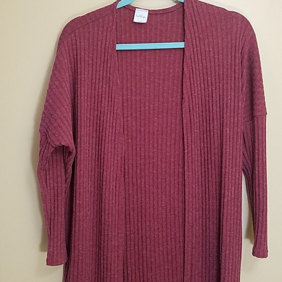 Kaileigh Long red Open Sweater - XS - Picture 3 of 5